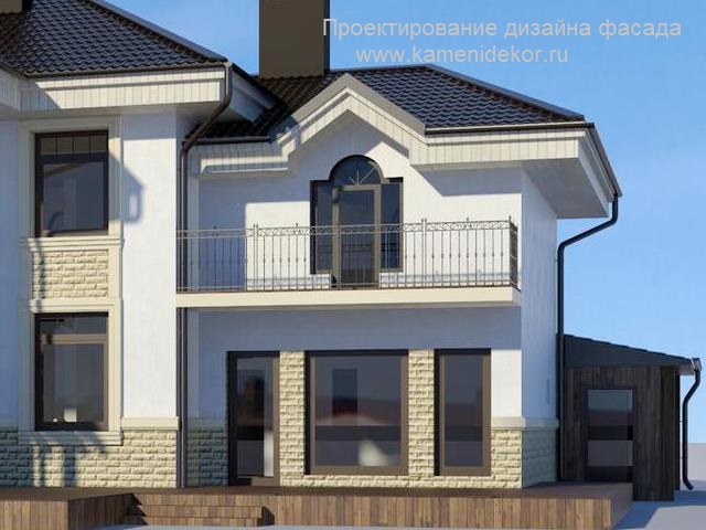 дизайн проект фасада для кирпичного дома