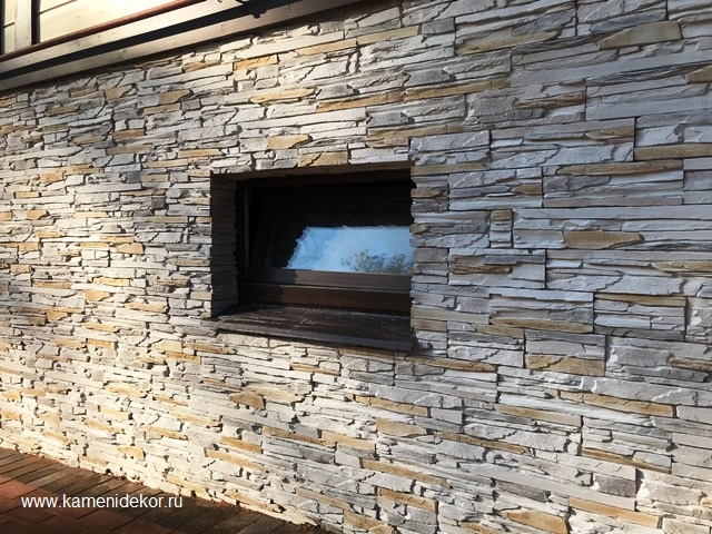 отделка наружных стен и цоколя дома искусственным камнем