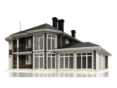 дизайн отделки фасада дома из кирпича