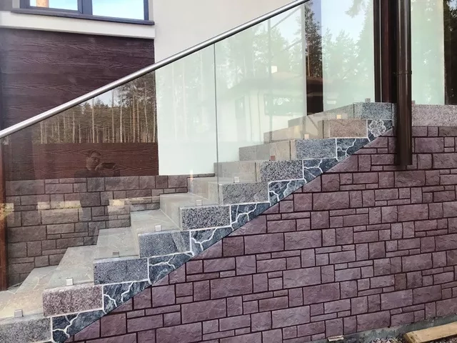 перила из стекла для лестницы